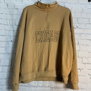 Brown Half Zip Up Pullover
